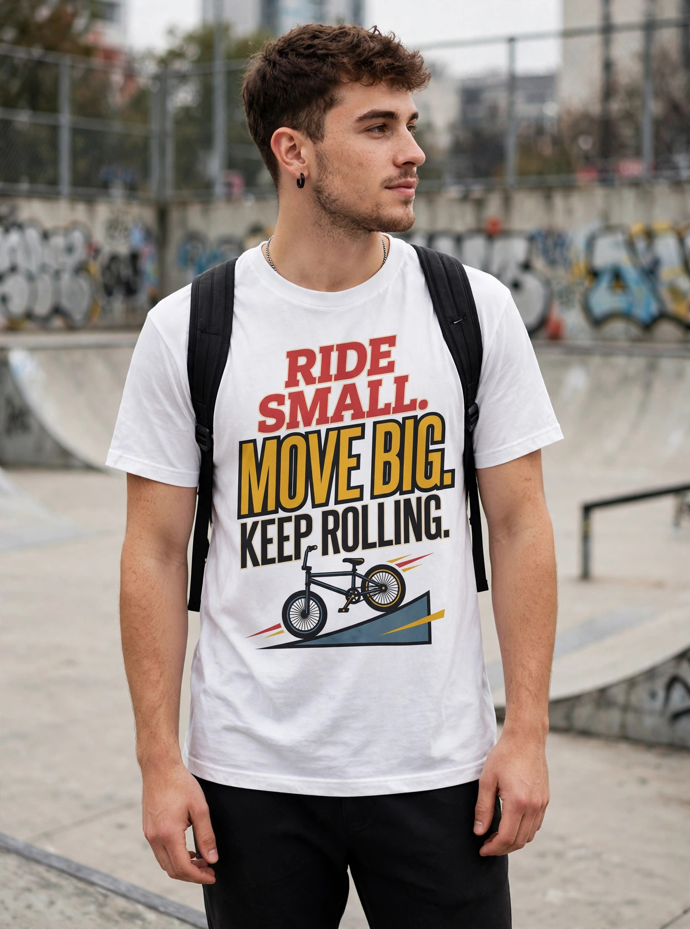 Bmx Cycling Typography T-shirt design