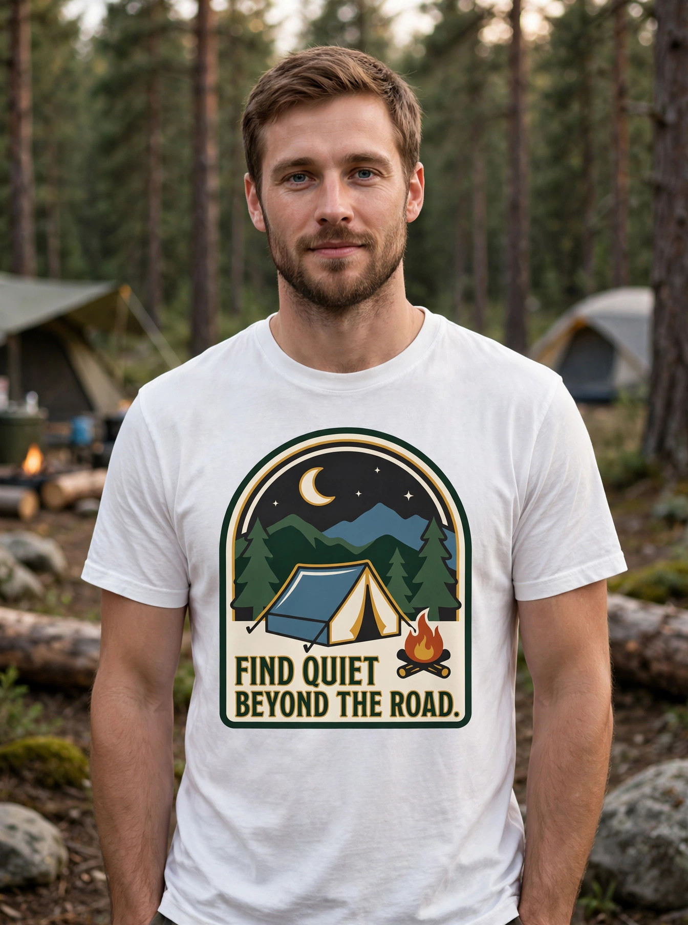 Camping Retro T-shirt design