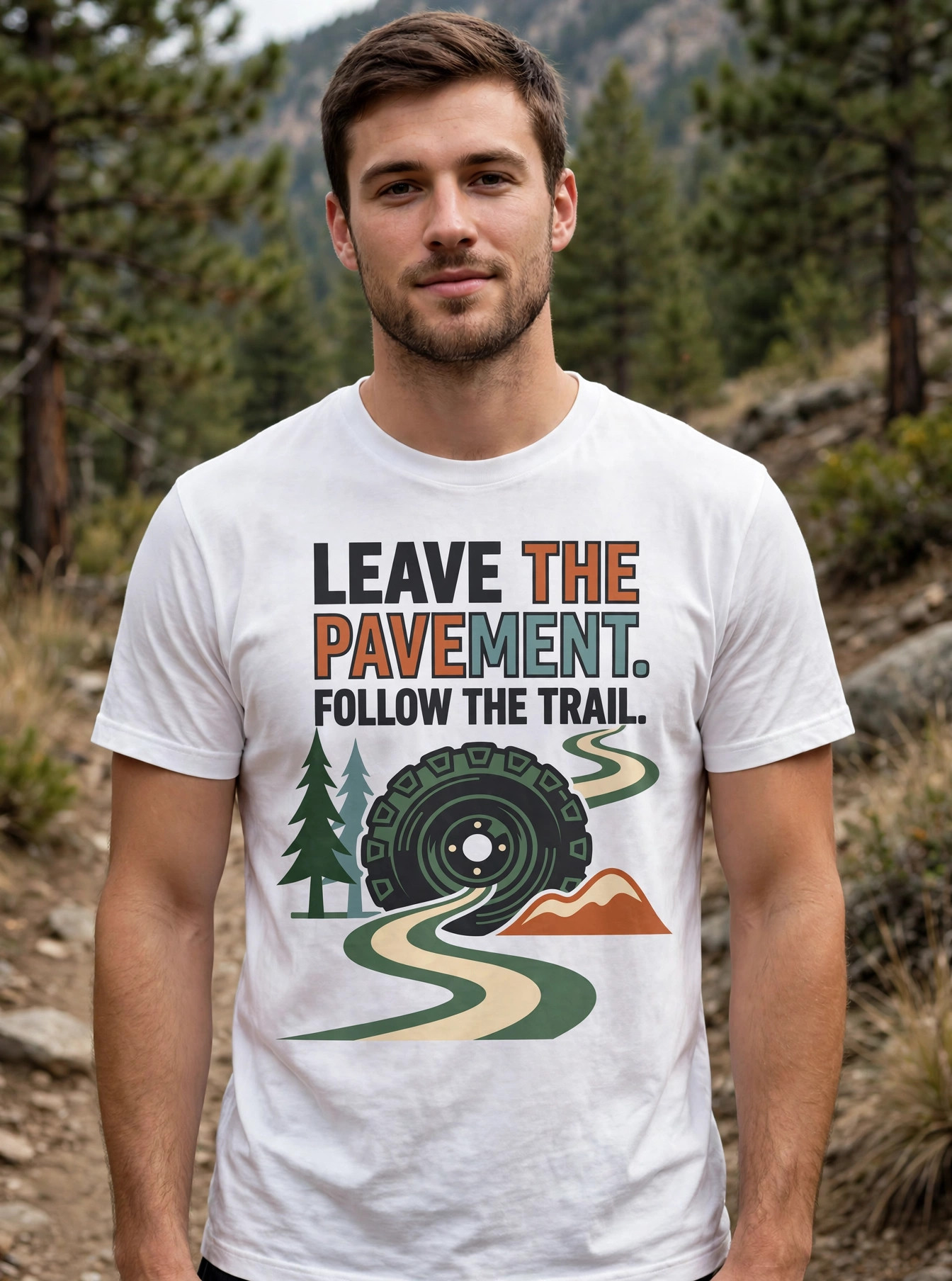 Atv Off Road Typography Illustra T-shirt design