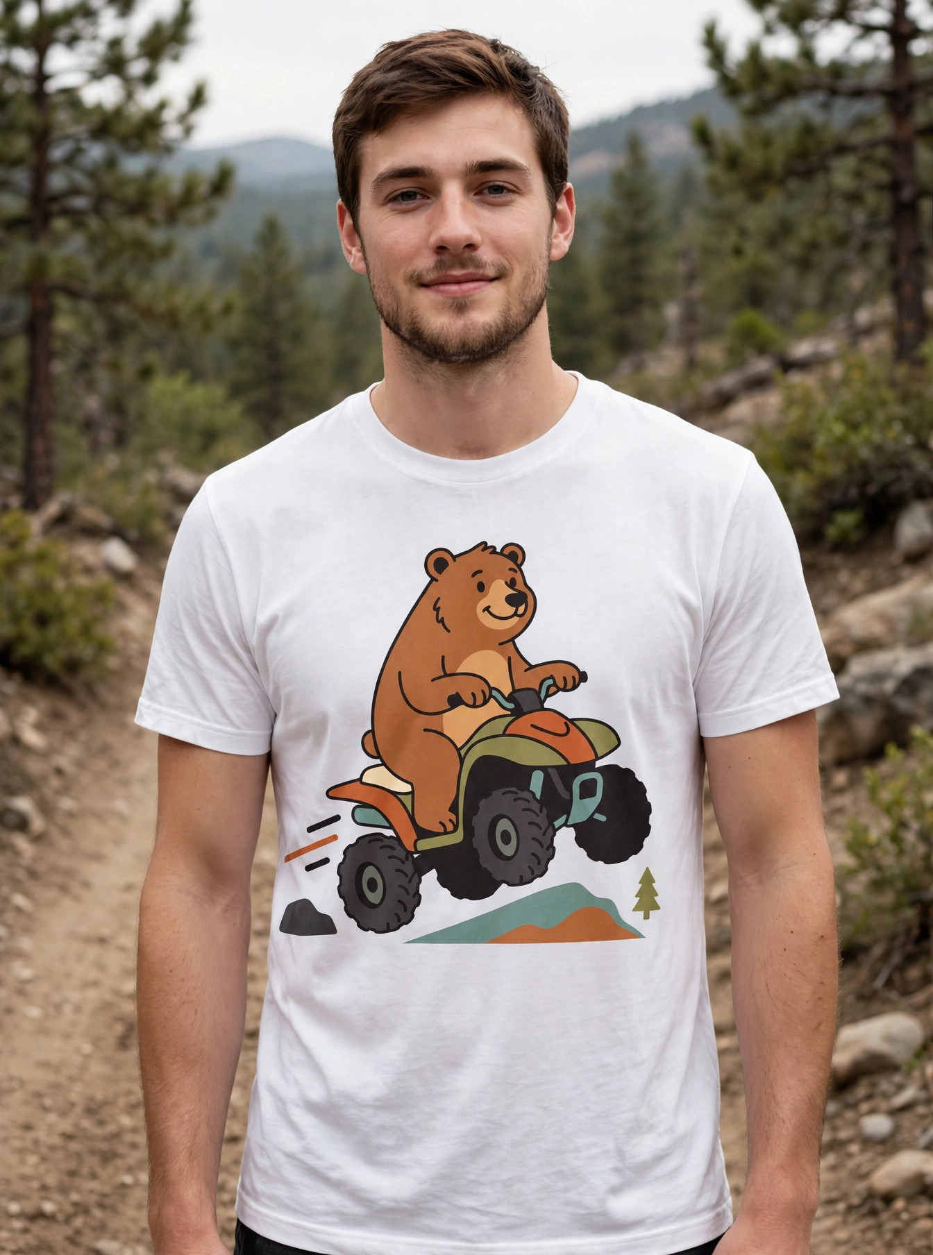 Bear Riding Off-road Vehicle T-shirt design