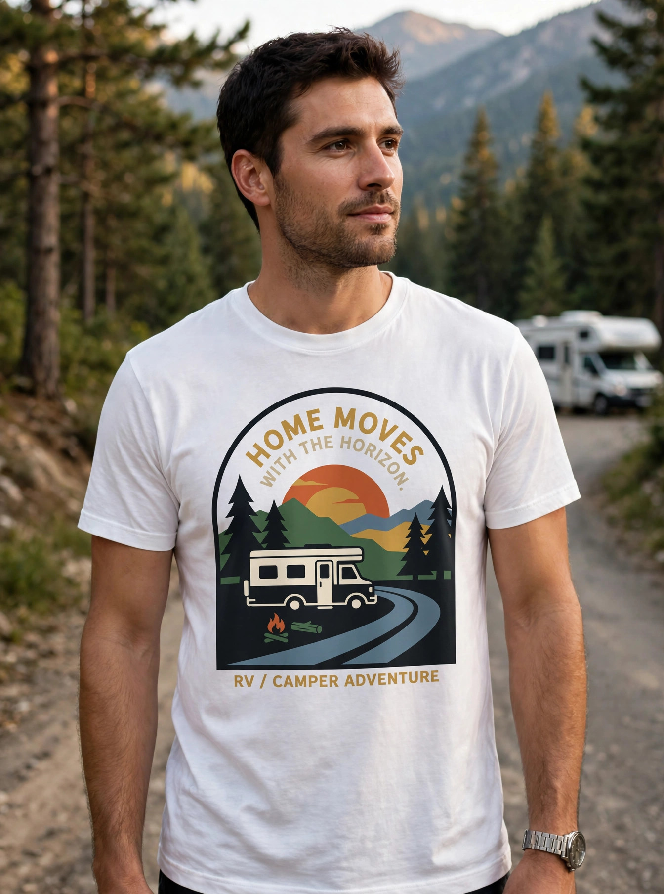 Camper Adventure Ba T-shirt design