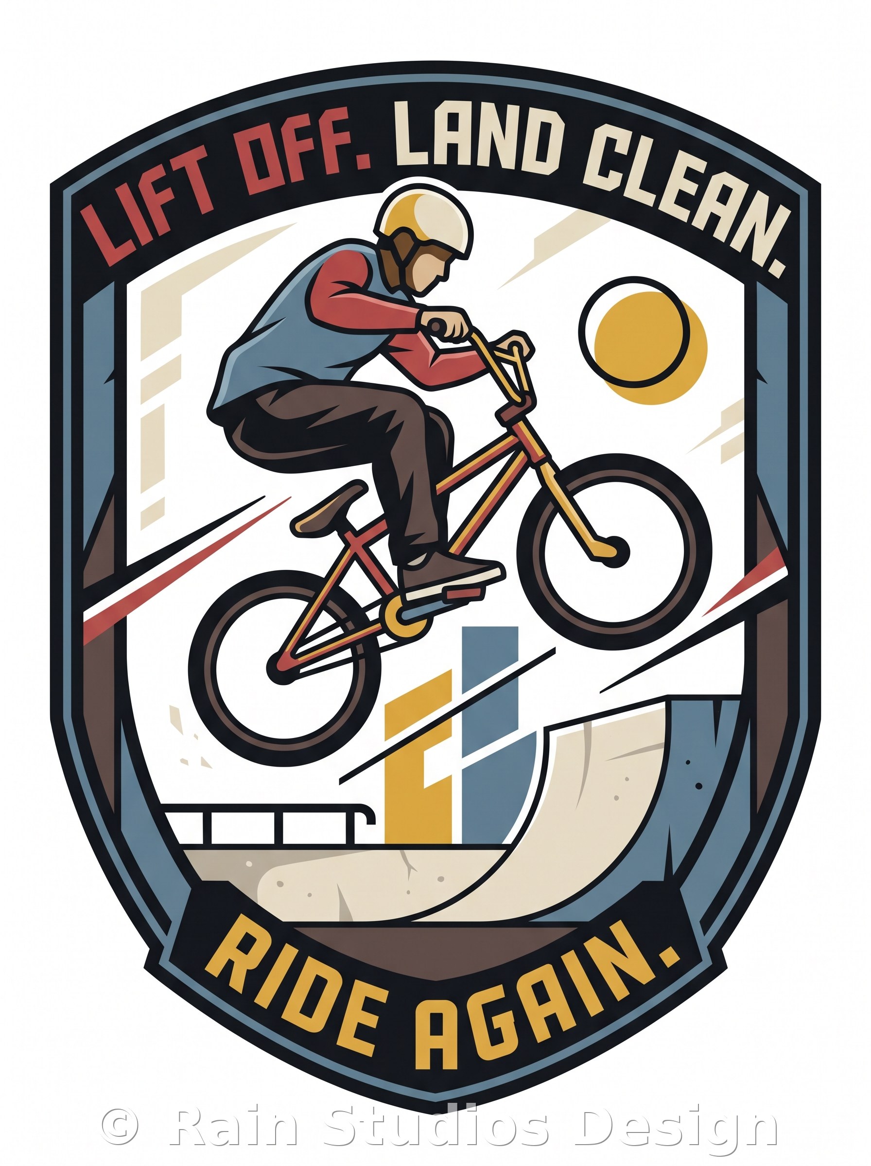 Bmx Rider Performing Aerial Trick T-shirt design