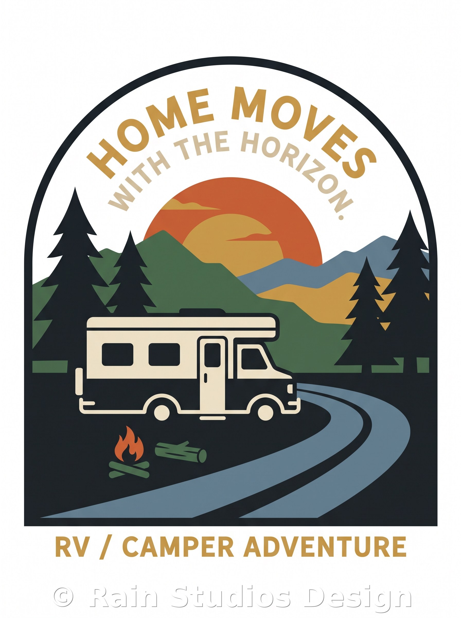 Camper Adventure Ba T-shirt design