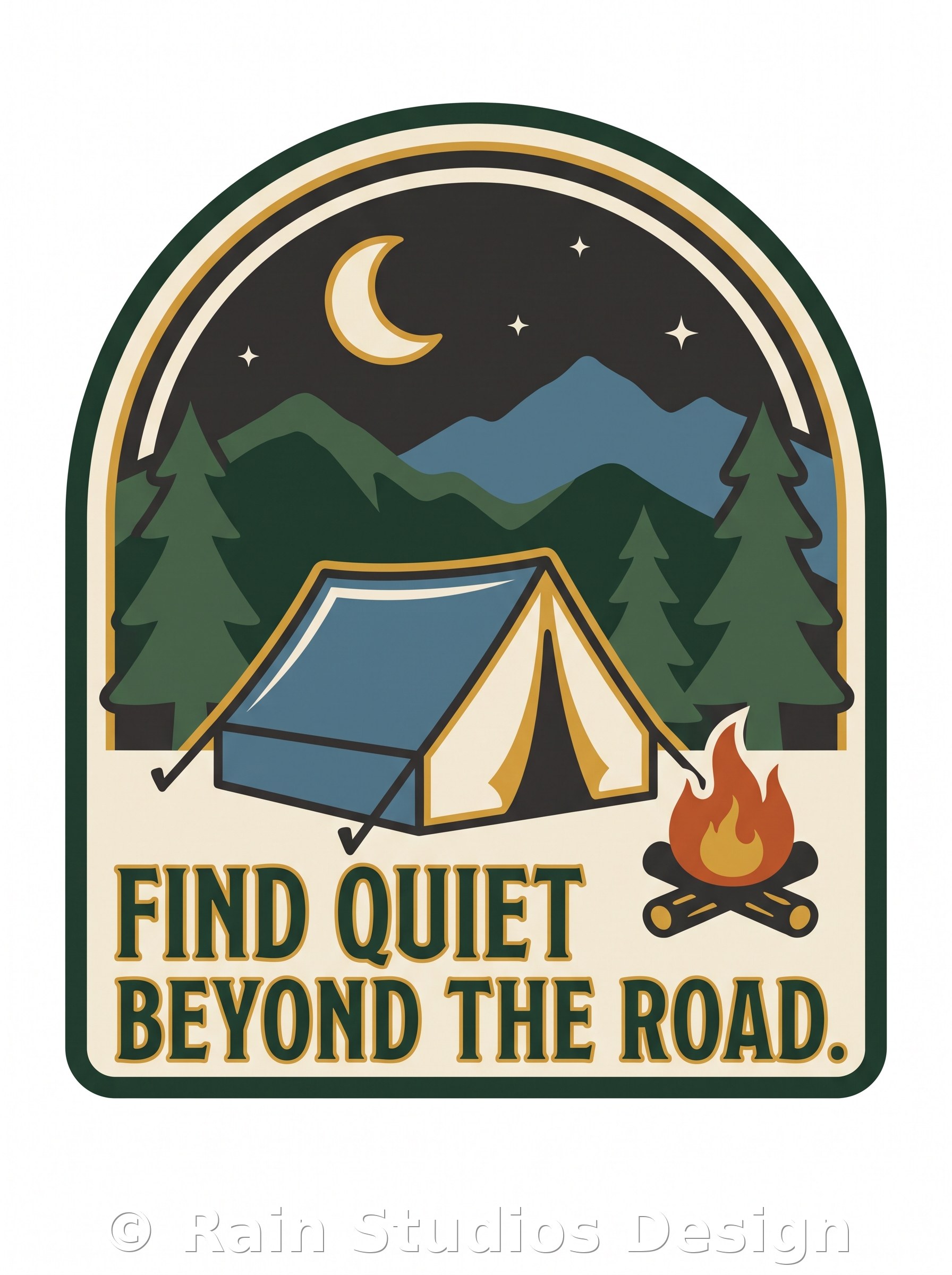 Camping Retro T-shirt design