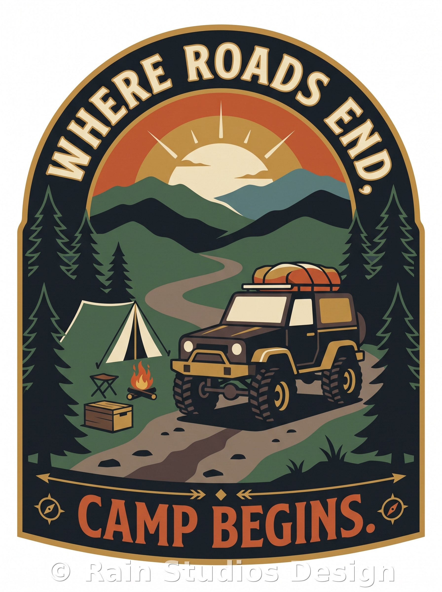 Camping Vehicle Adventure T-shirt design