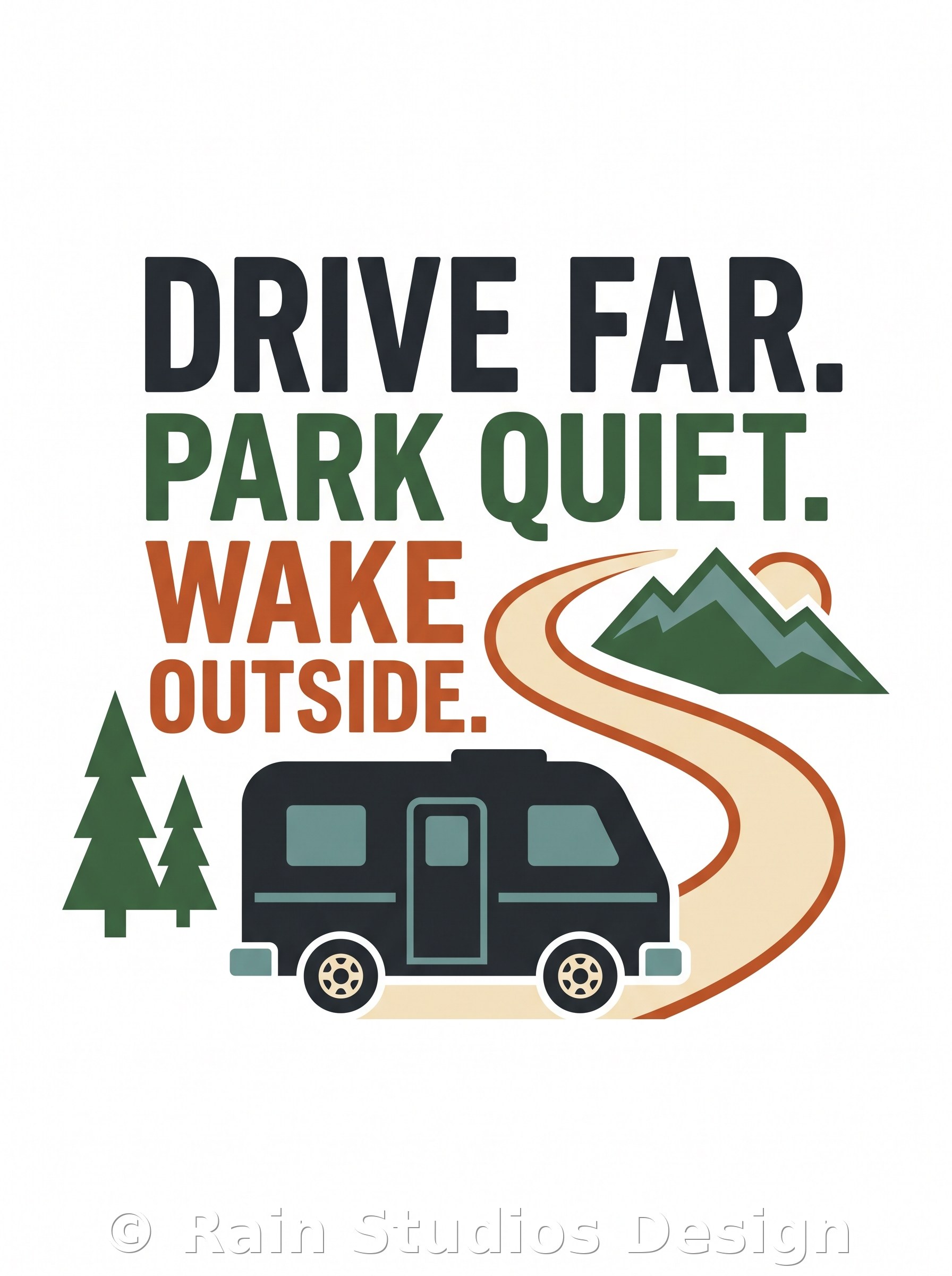Create Camper Adventure Illu T-shirt design
