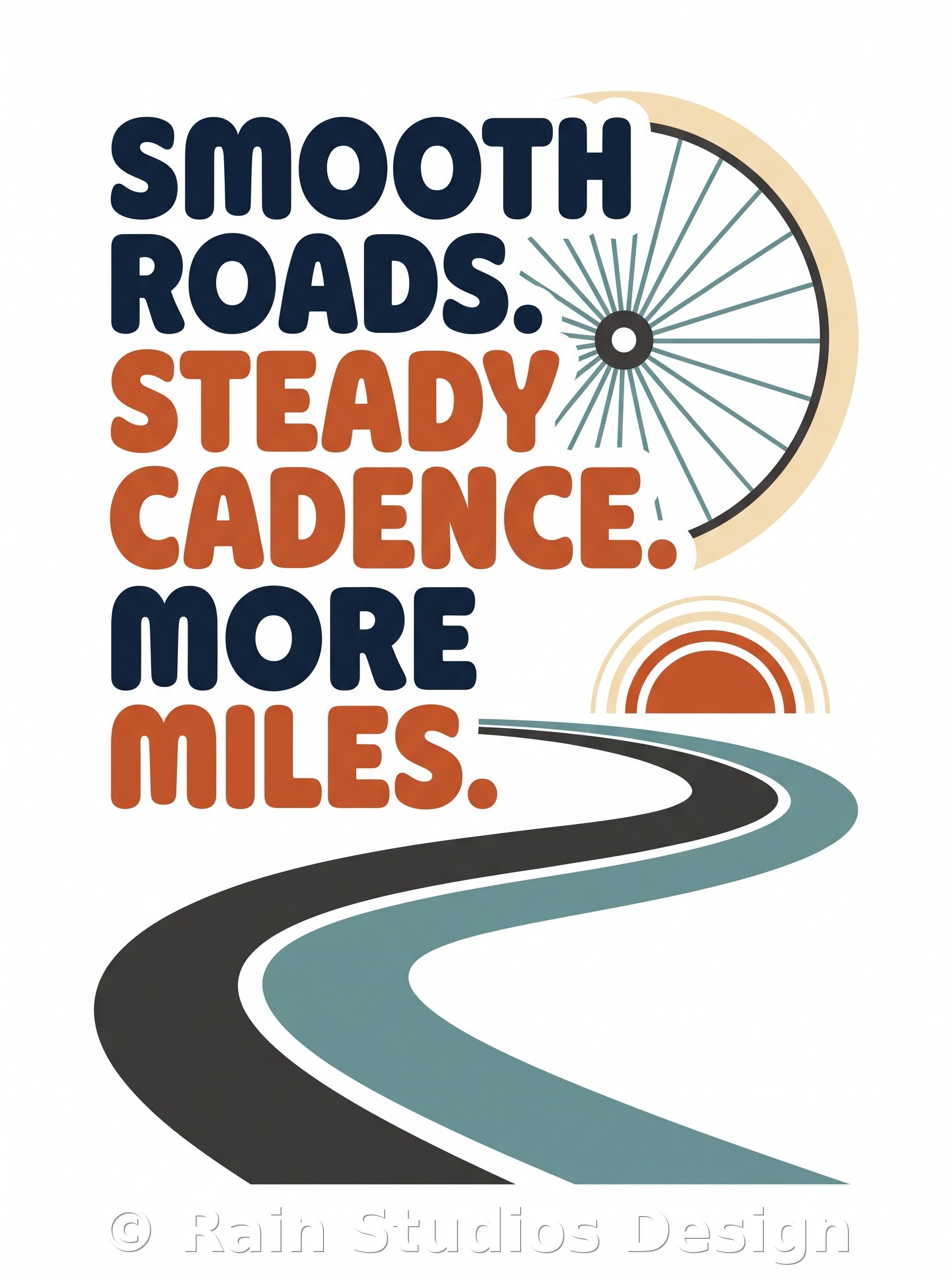 Creating Road Cycling Illust T-shirt design