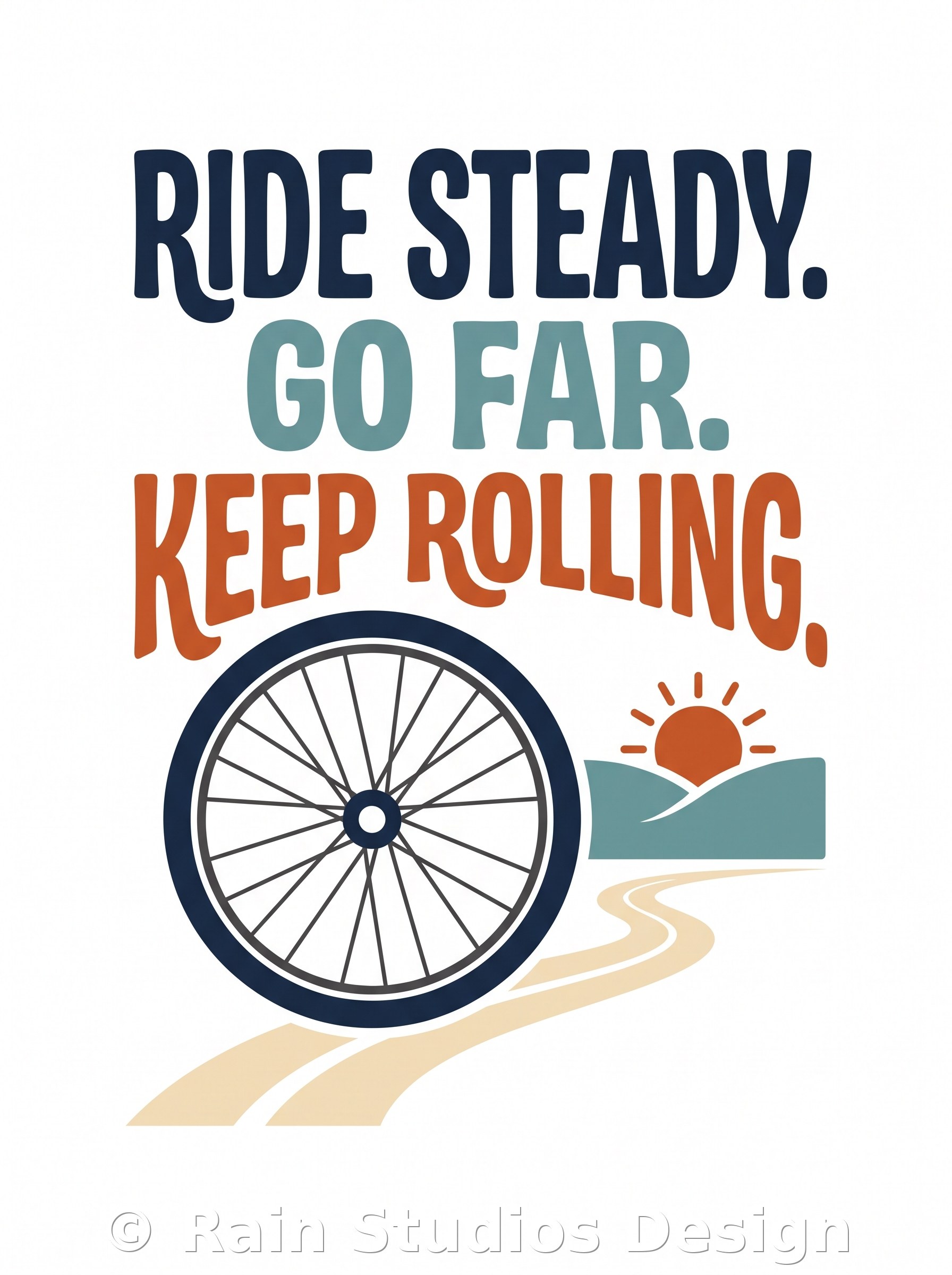 Cycling Typography T-shirt design