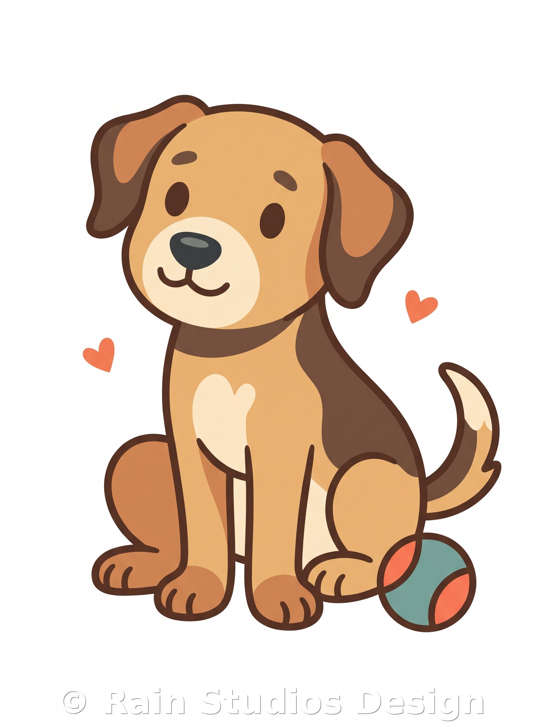Dog With Pet Toy T-shirt design