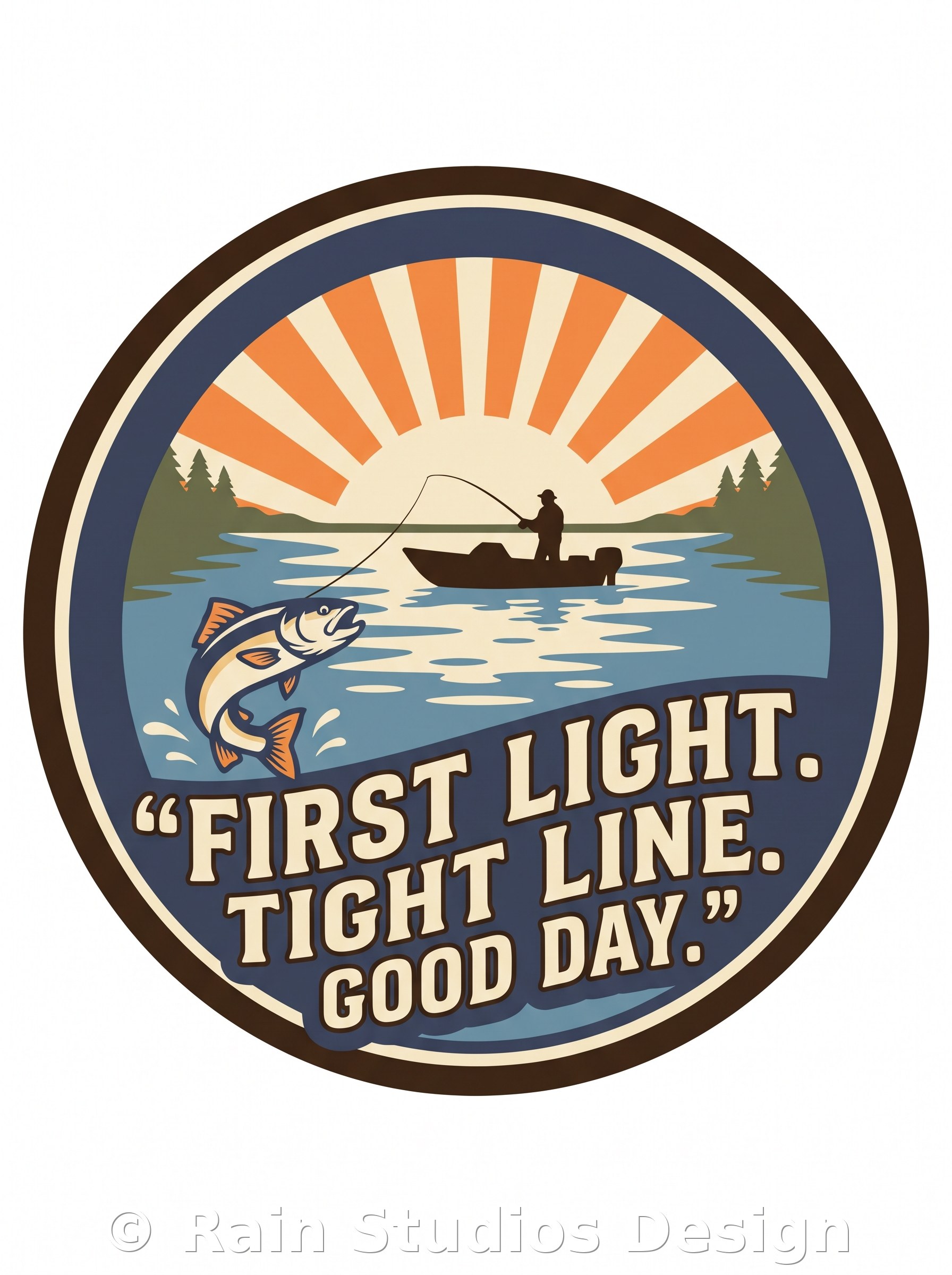 Fishing Lake T-shirt design