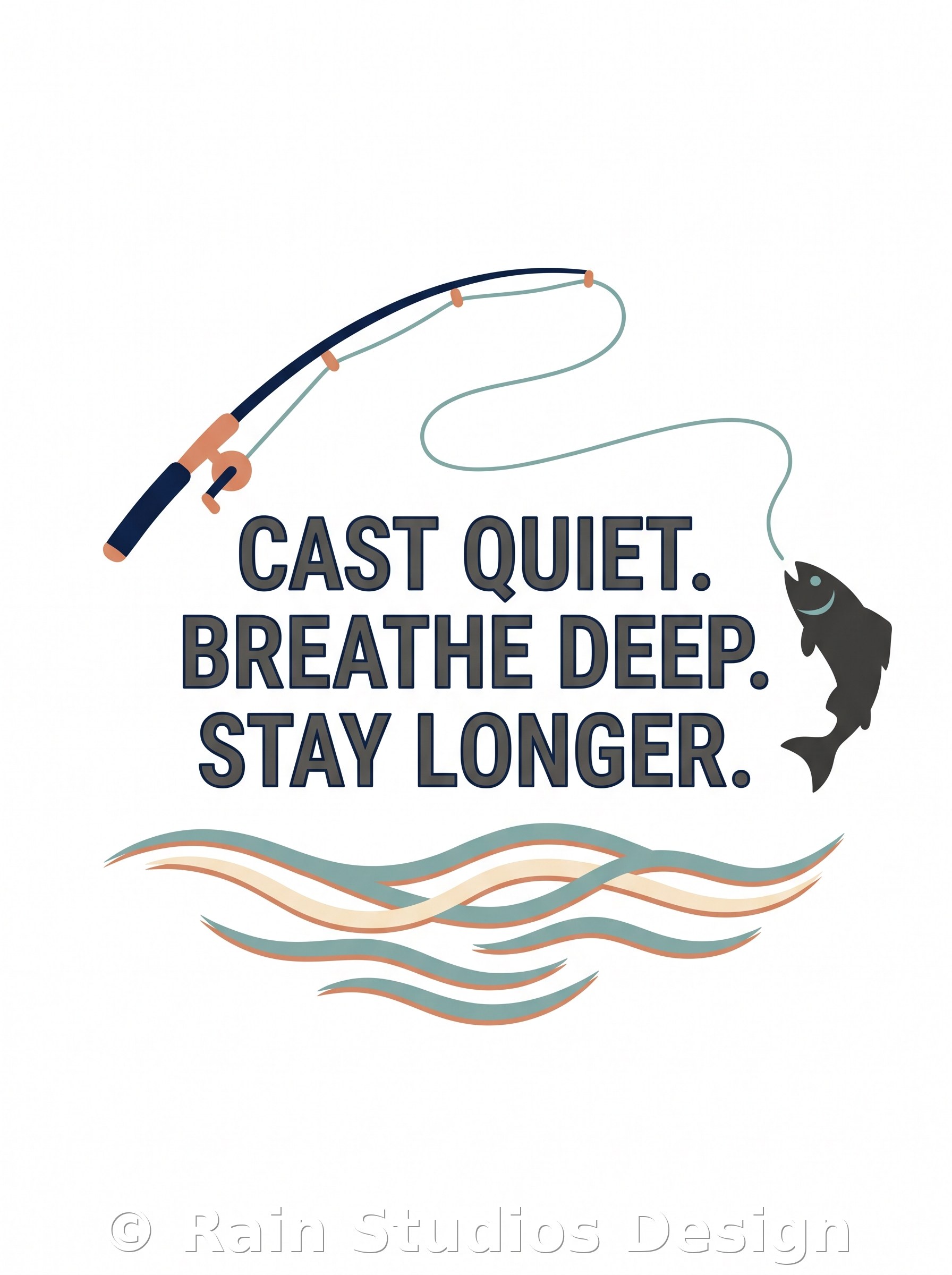 Fishing Typography T-shirt design
