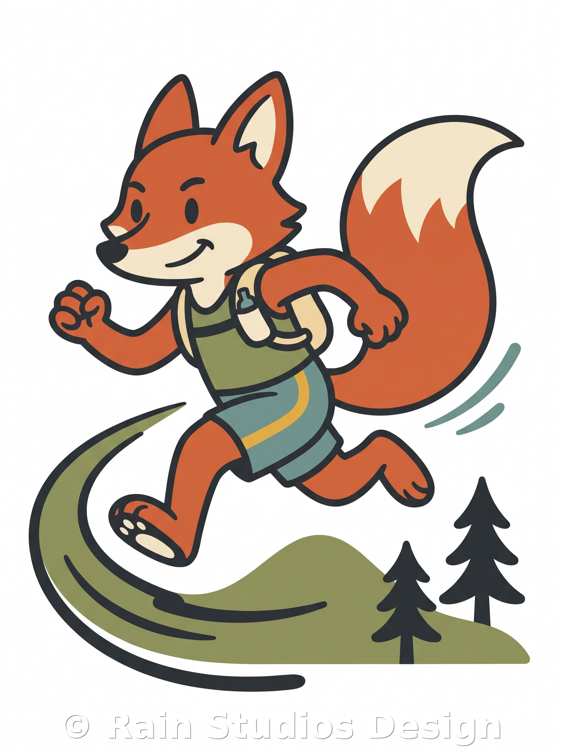 Fox Trail Runner T-shirt design