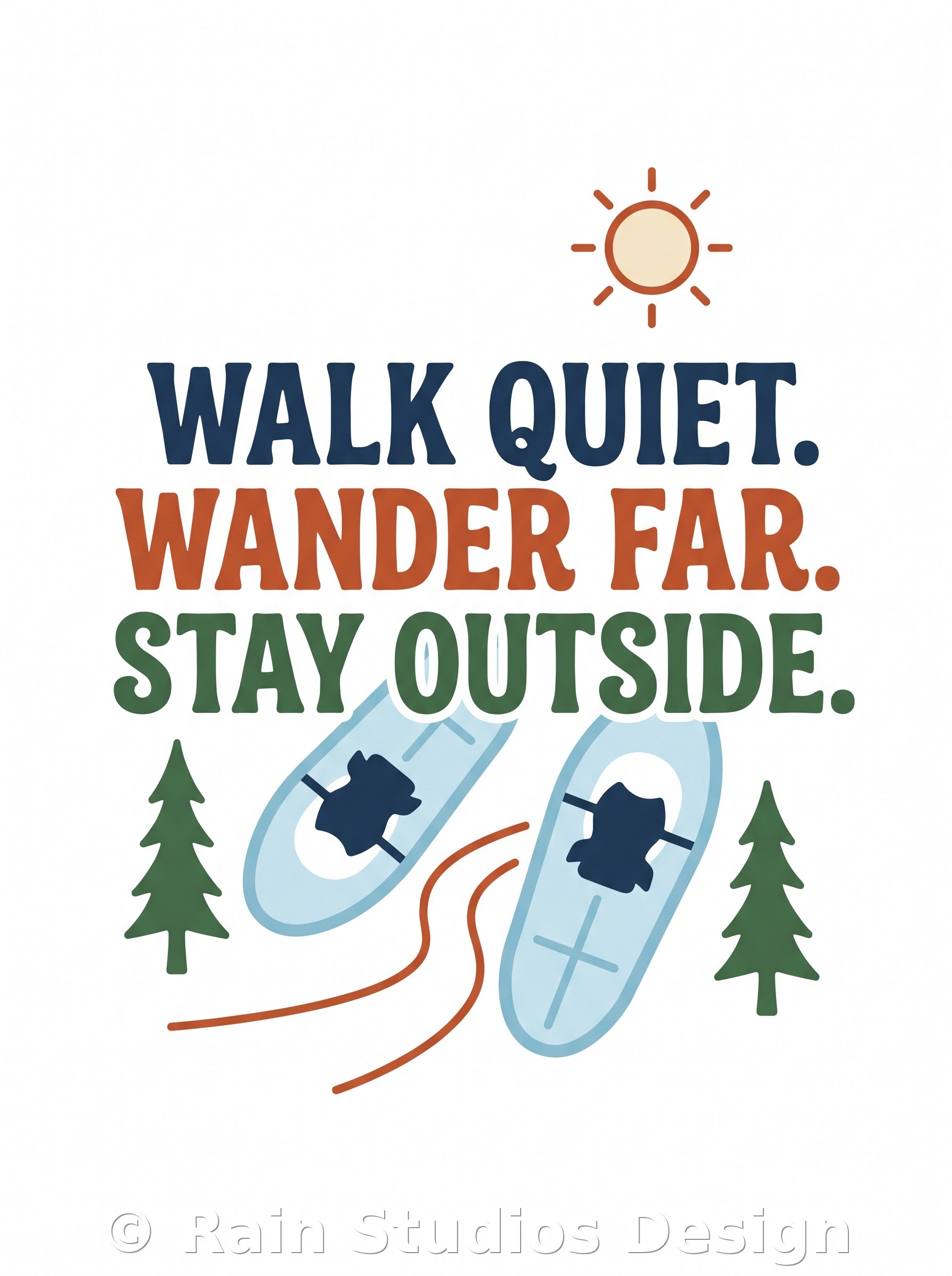 Snowshoeing T-shirt design