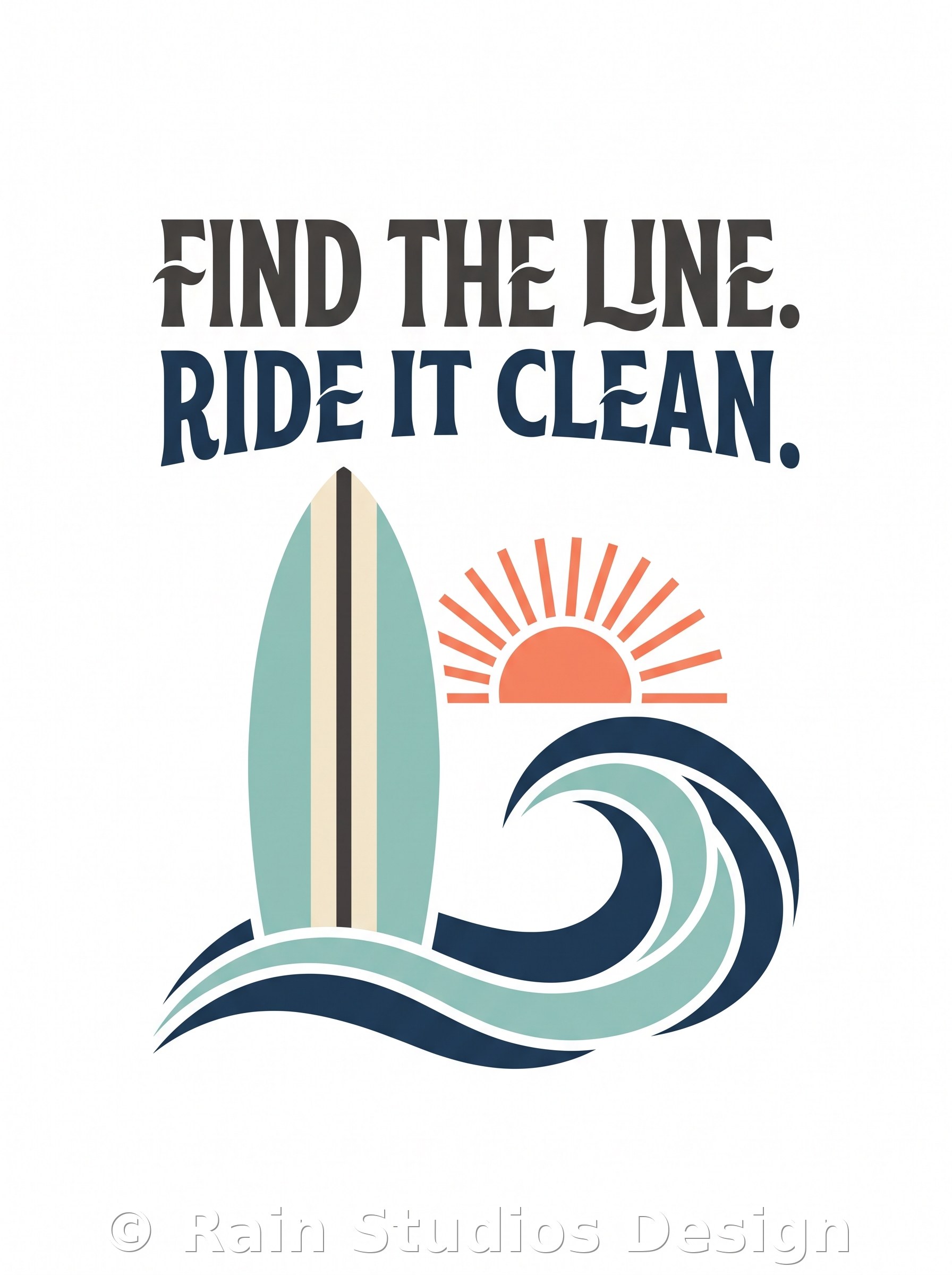 Surfing T-shirt design