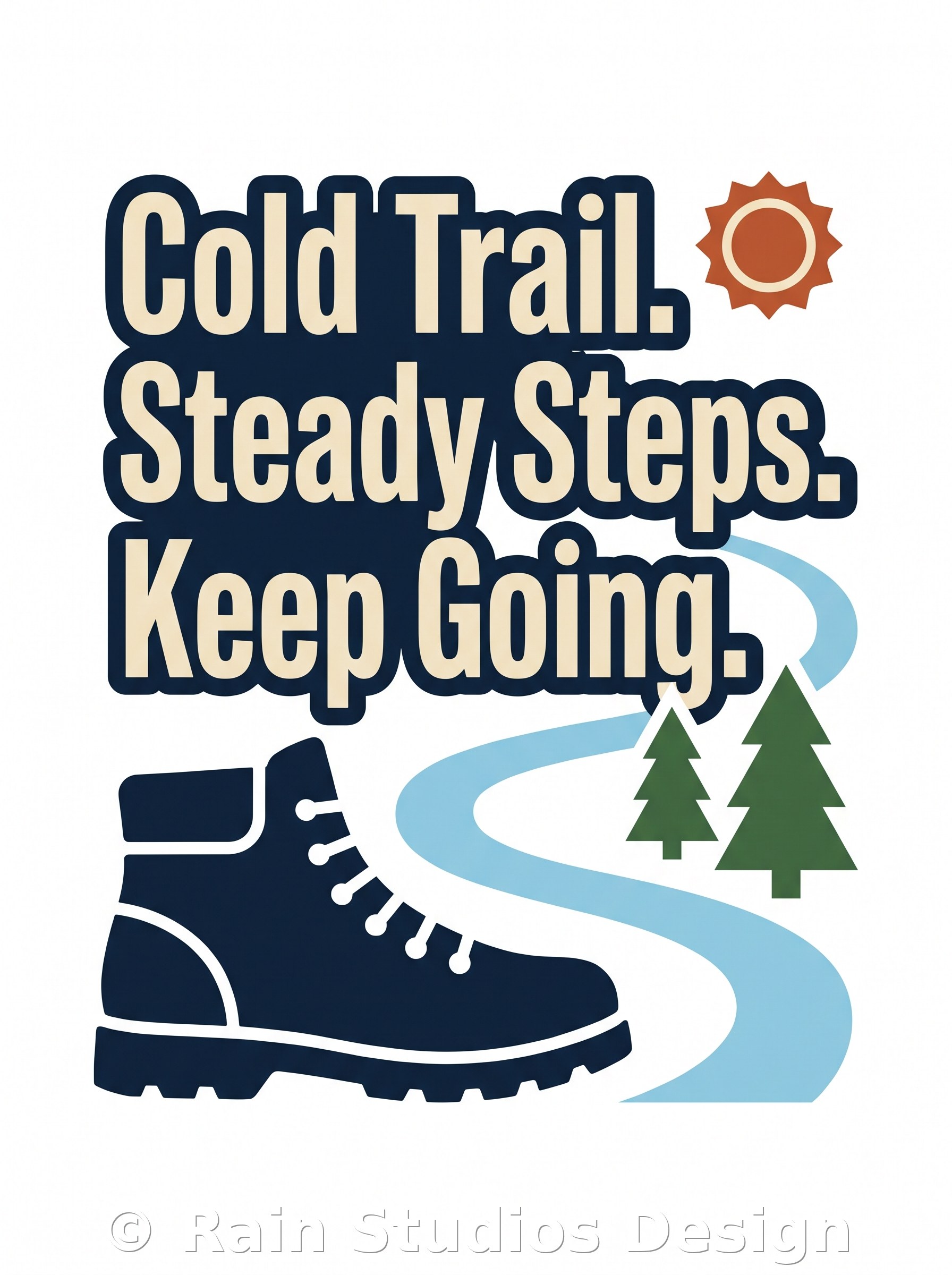 Winter Hiking T-shirt design
