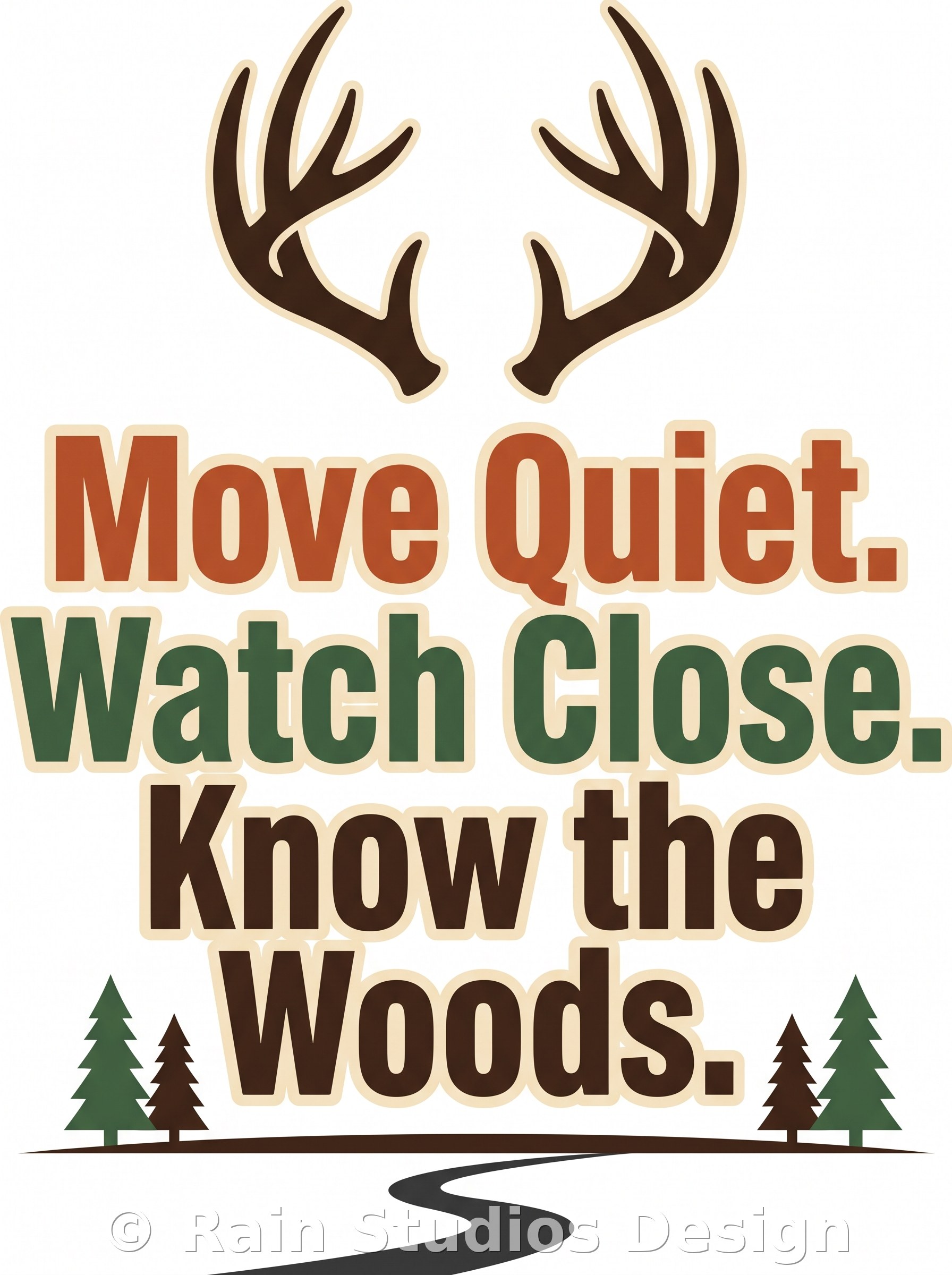 Woodland Hunting De T-shirt design